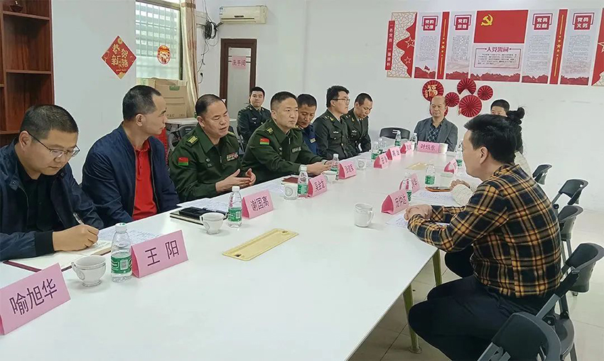 佛山軍分區(qū)政委、禪城區(qū)委常委領(lǐng)導一行蒞臨金凱地調(diào)研指導工作
